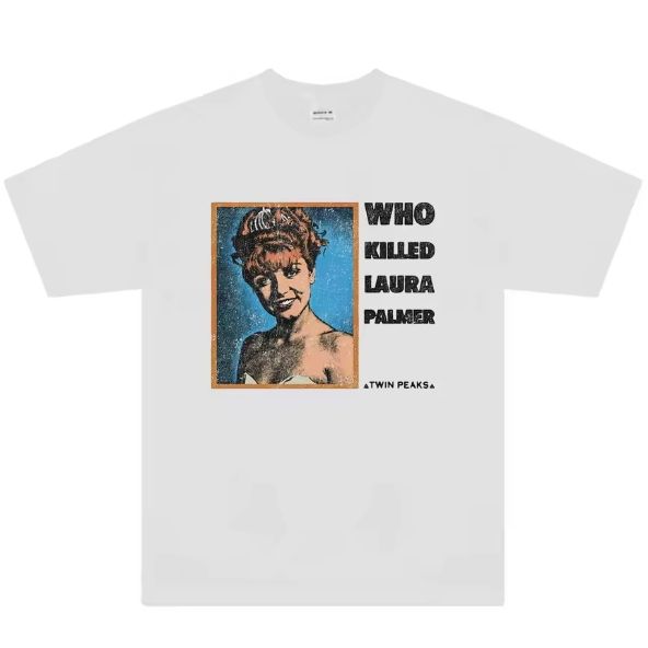 メンズ レディース 半袖Tシャツ映画 Tシャツツインピークス ローラ・パーマー ホワイト