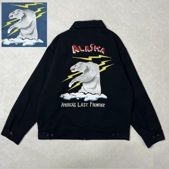 Rakuten - メンズ ドリズラージャケットアラスカジャケットALASKA 刺繍ブラック ブルー