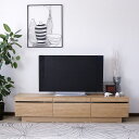 テレビボード ナチュラル ウォールナット 完成品 180 幅 センチ テレビ台 ローボード おしゃれ 収納 引出し デッキスペース 天然木 木製 ベージュ ブラ...