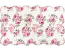 キルトフロアーマット ルーシー(約50×135cm)【薔薇雑貨 ローズ 花柄 フロアマット ラグマット カバー クロス キッチンマット】