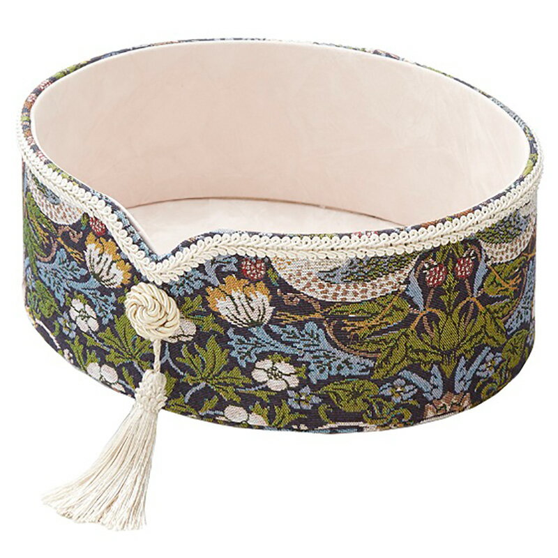 オーバル小物入れ バード&ストロベリー 【薔薇雑貨 姫系雑貨 リモコンホルダー 小物入れ ペン立て カルトナージュ リボン】