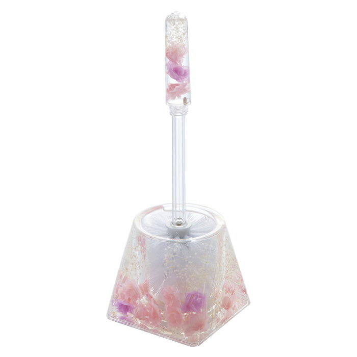 アクリルフラワー　トイレブラシセット　スウィートローズ　【薔薇雑貨　ローズ雑貨　サニタリーグッズ..