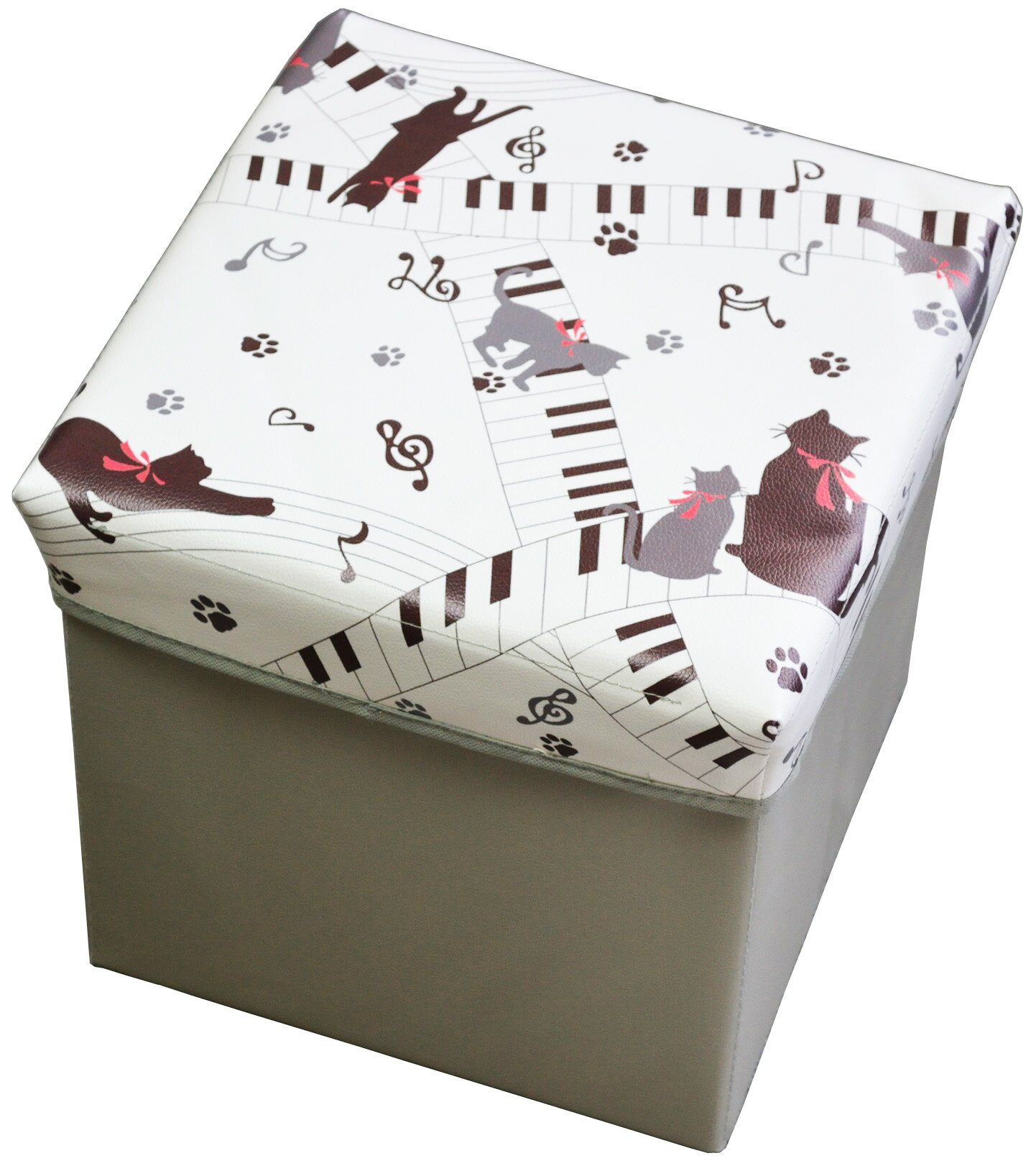 PVC収納スツール　スクエア（正方形）【薔薇雑貨　花柄　収納ボックス　おもちゃ箱　お片付け　インテリア】