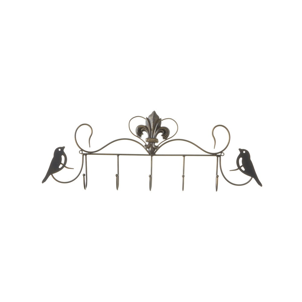 アイアンフック　鳥　ブロンズ　【薔薇雑貨　アイアン製　ガーデン　玄関　ウェルカム　バッグハンガー..