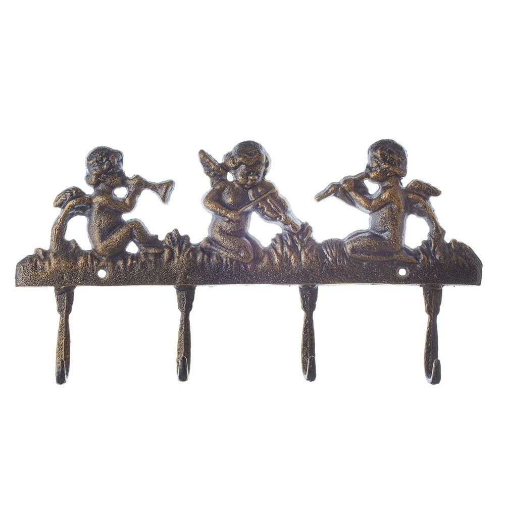 アイアンフック　エンジェル　ブロンズ　【薔薇雑貨　アイアン製　ガーデン　玄関　ウェルカム　バッグ..