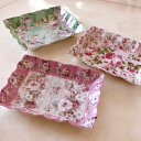 メラミン角型トレー 【薔薇雑貨 ローズ雑貨 キッチン雑貨 メラミン樹脂 耐熱食器 お皿 小物入れ】