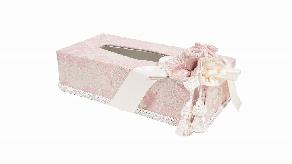 ジェニファーテイラー ティッシュボックス Leone ピンク 【薔薇雑貨 ローズ雑貨 姫系雑貨 ロココ プリンセス リボン】 [2]