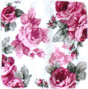 【メール便可】両面パイルハンカチ ソワール 日本製 【薔薇雑貨 ローズ雑貨 キッチン雑貨 タオル クロス タオル 花柄 ギフト プレゼント】