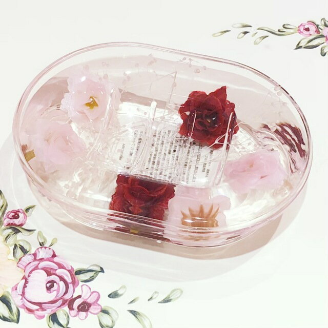 アクリルフラワー ソープディッシュ ミックスローズ 【薔薇雑貨 ローズ雑貨 バスグッズ サニタリーグッズ 水中花 造花 石鹸置き】