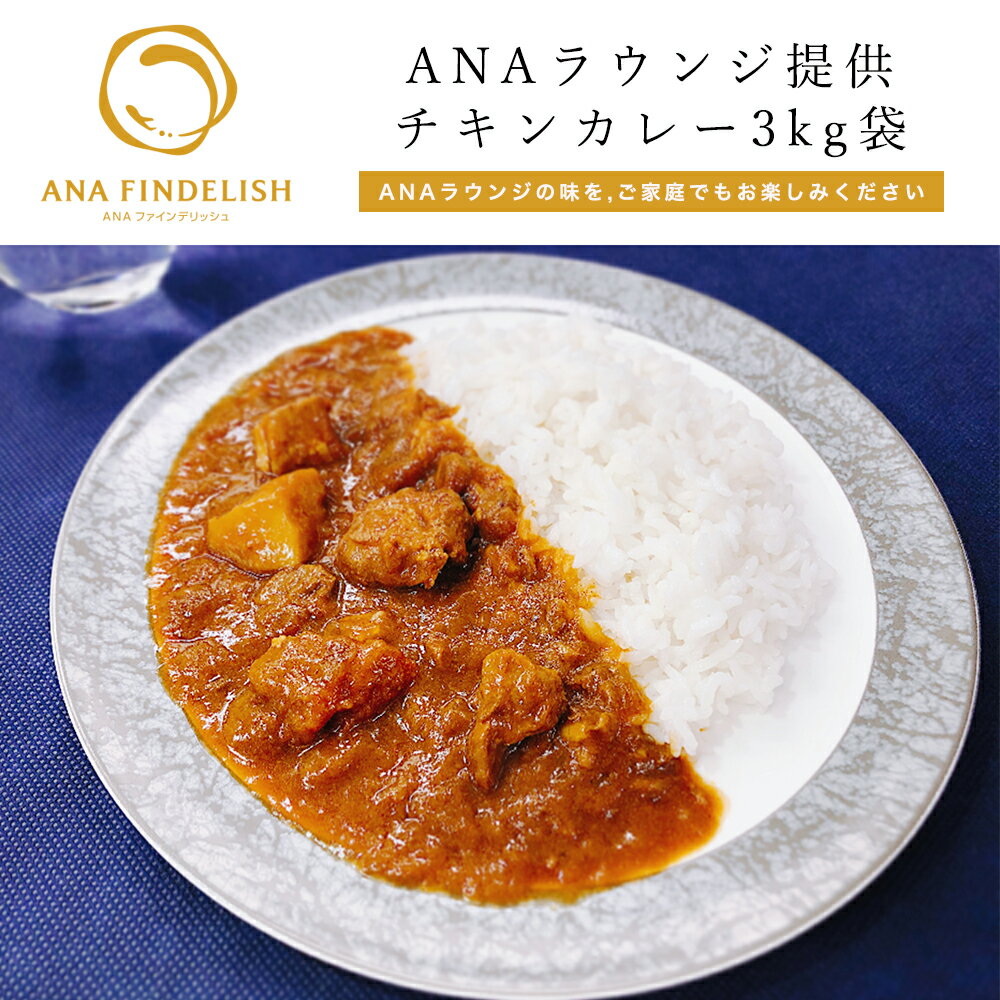 楽天ANA公式ギフトショップ 楽天市場店【 ANA's Sky Kitchen 】おうちで旅気分！！ANAラウンジ提供食販売 オリジナルチキンカレー　3kg袋　レトルトカレー カレー レトルト食品 常温 食品 保存食　キャンプ 3kg　高級 惣菜 グルメ