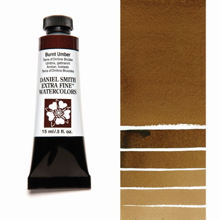 バーントアンバー (Burnt Umber) 15mlチューブ 水彩絵具 ダニエル・スミス ダニエルスミス