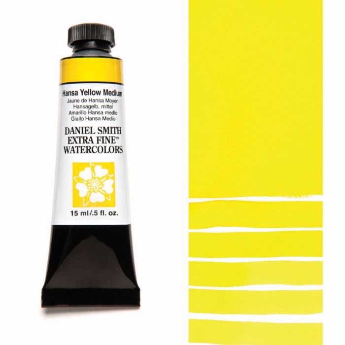 ハンザイエローミディアム (Hansa Yellow Medium) 15mlチューブ 水彩絵具 ダニエル・スミス ダニエルスミス
