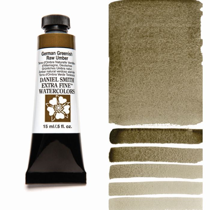 ジャーマングリーニッシュローアンバー (German Greenish Raw Umber) 15mlチューブ 水彩絵具 ダニエル・スミス ダニエルスミス