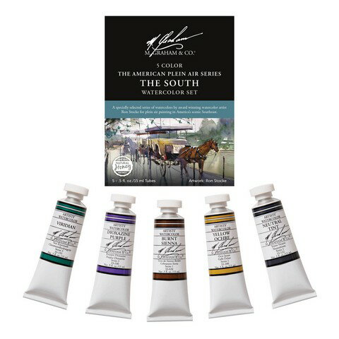 サウスウォーターカラーセット 5色 15mlチューブ セット 水彩絵具 M.グラハム