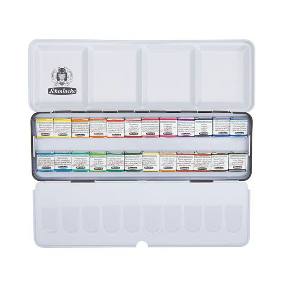 ホラダムハーフパン24色セット(メタルボックス入り) セット 水彩絵具 シュミンケ