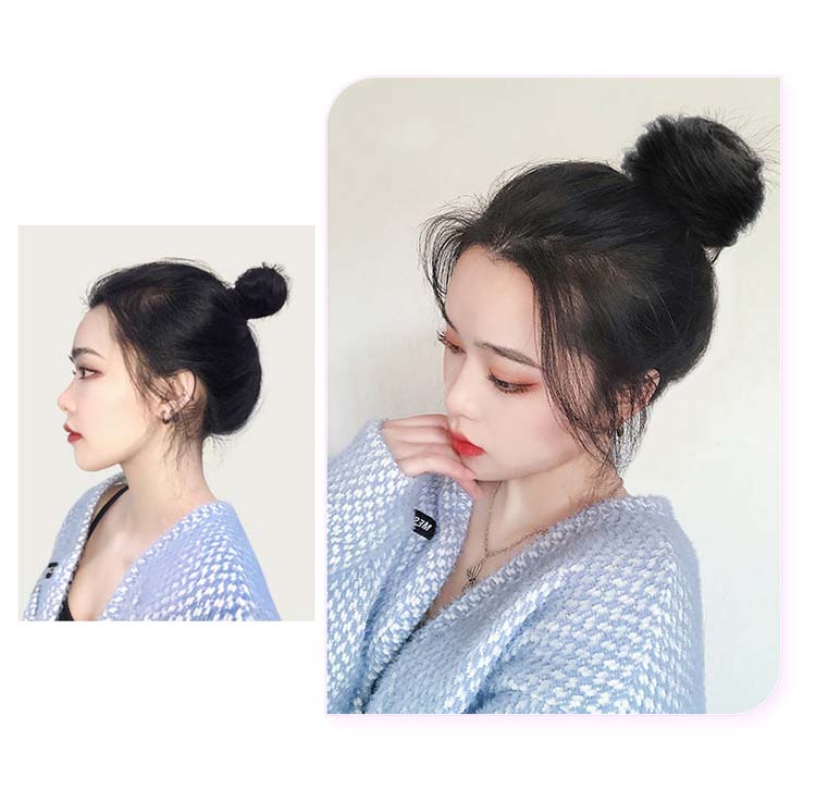 可愛い ウィッグ お団子 送料無料 ポイントウィッグ ワンタッチ シュシュ 簡単 つけ毛 ヘアアレンジ ウイッグ エクステンション 部分ウィッグ
