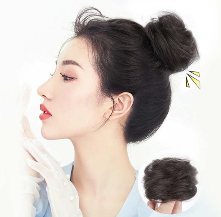 可愛い ウィッグ お団子 送料無料 ポイントウィッグ ワンタッチ シュシュ 簡単 つけ毛 ヘアアレンジ ウイッグ エクステンション 部分ウィッグ