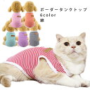 ボーダー 犬 タンクトップ 服 犬服 犬用品 Tシャツ ペット 春夏 ドッグ 綿 猫服 ネコ 薄手 dog ペット服 犬の服 コットン