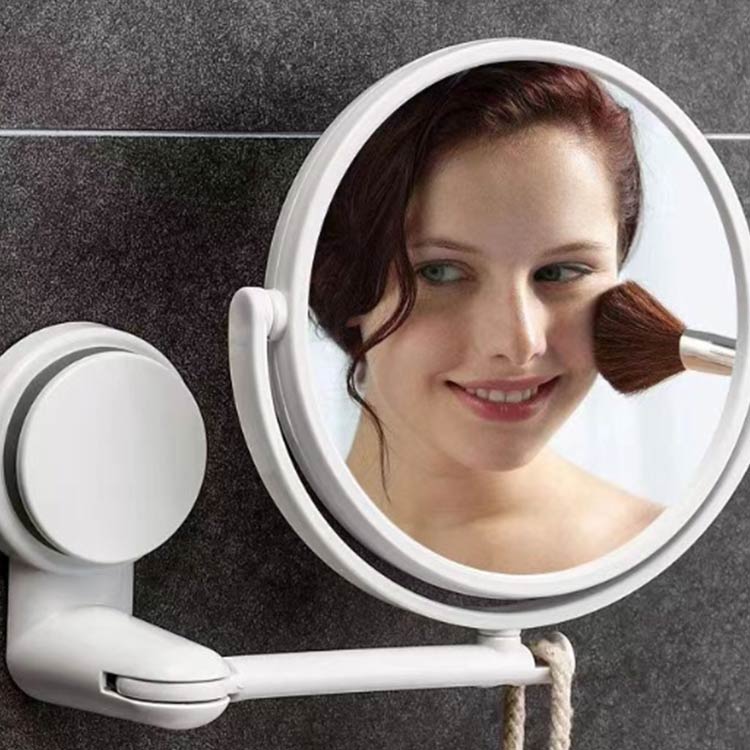 拡大鏡 3倍 鏡 ミラー 壁掛け 吸盤 浴室鏡 洗面所 洗面台 両面使える 拡大鏡 3倍 角度調節 メイクミラー メイク 化粧 アームミラー ホテル 洗面 角度調整 風呂 浴室 バス 丸形