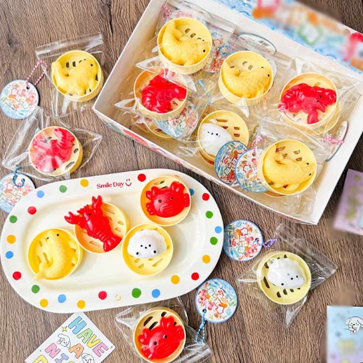 ストレス解消 やわらかい 【6点セット】スクイーズ玩具 パン おもちゃ 動物 食べ物 グッズ 食品サンプル 極上のふわふわパン インテリア スクイーズ パン屋さん リアル 写真撮影道具 飾り 小道具 パーティー 景品 20種類 anafarm-10034158 anafarm サンプル画像3