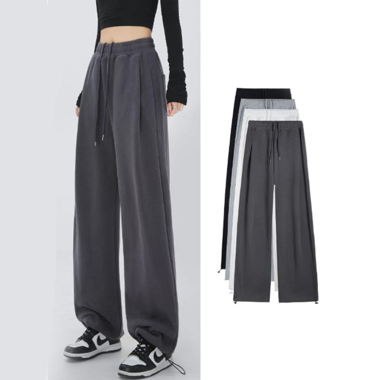 スウェットパンツ ワイドパンツ レディース 裾 2way 軽量 ロングパンツ ボトムス トレーニング 運動 スポーツ アウトドア キャンプ デイリー 長ズボン スエット ダンス 練習着 レッスン着 春 秋 anafarm-10033313 anafarm サンプル画像2