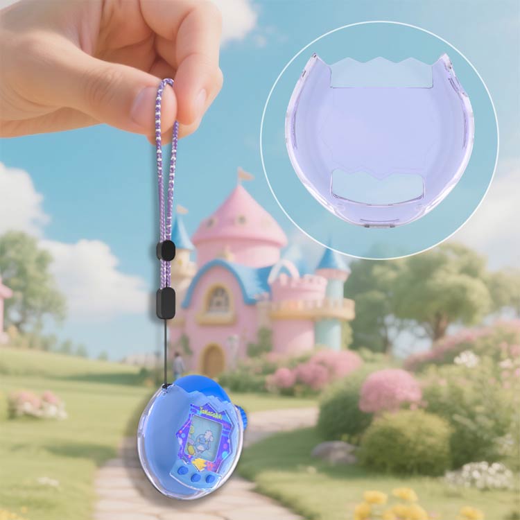 anafarmのクリア Tamagotchi パラダイス用 透明 カバー For For ケース タマゴッチパラダイス専用 保護カバー たまごっち 保護ケース 耐衝撃 防水 防塵 クリアカバー 衝撃吸収 キズ防止 子供向け 電子ペットゲーム機 アクセサリー tamagotchi paradise｜アングル2