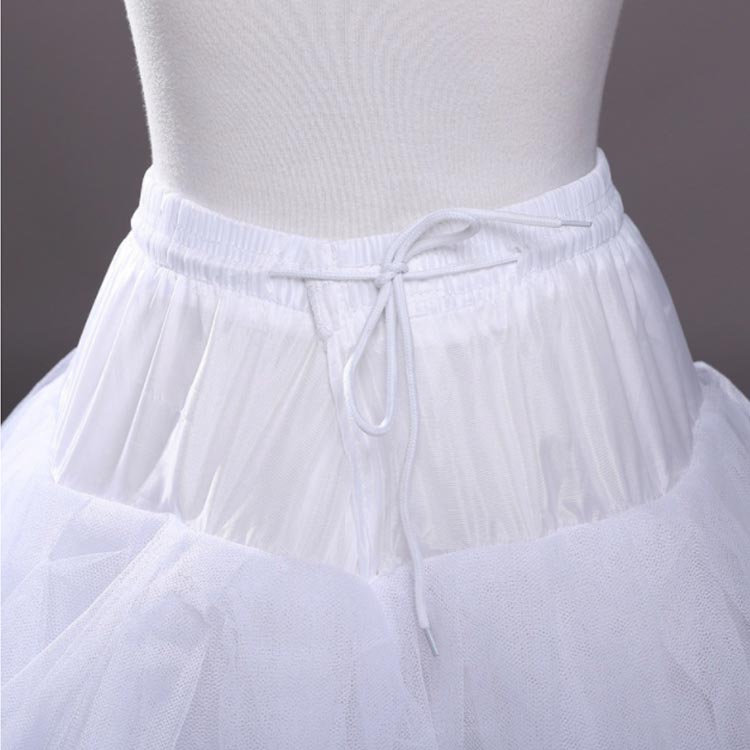 ボリューム 大人 ワイヤーなし パニエ ウェスト紐 ウェストゴム フリーサイズ ウエディングドレス用パニエ Aライン 結婚式 二次会 演奏会 4層重ね