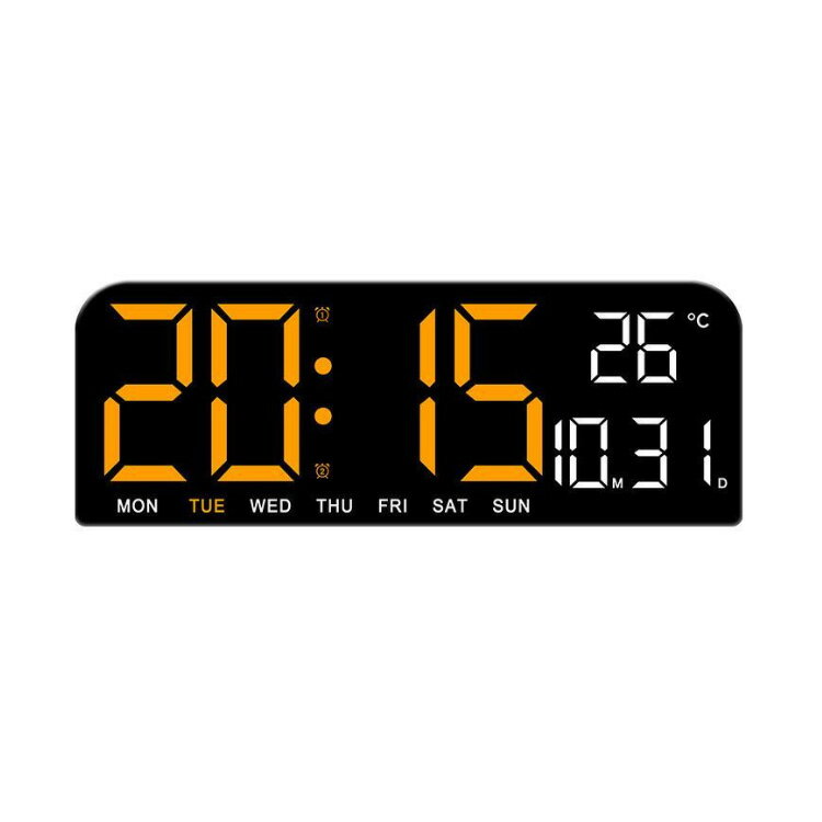 置時計 LED LED電子時計 壁掛け時計 おしゃれ デジタル 北欧 2way clock 掛け時計 新生活 時計 置き時計 目覚まし時計 壁掛け時計 明るさ調整 タイマー機能 USB電源 インテリア時計 ウォールクロック プレゼント 年/月/日 温度/日期切替表示 デジタル時計 [2]