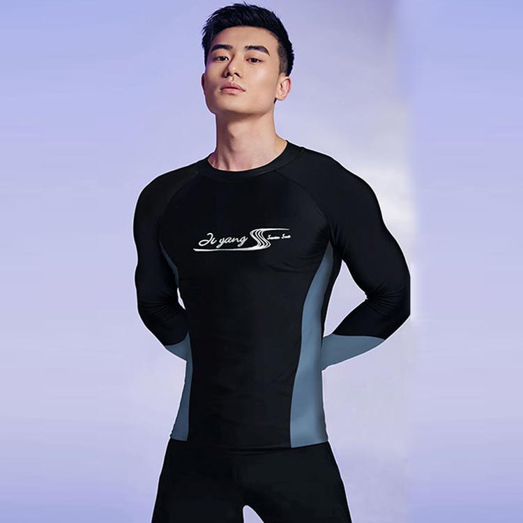 メンズ 水着 上下セット ラッシュガード 長袖 Tシャツ ハーフパンツ ストレッチ セパレートタイプ 紫外線対策 日焼け予防 プール 海 海水浴 サーフィン スポーツウェア フィットネス