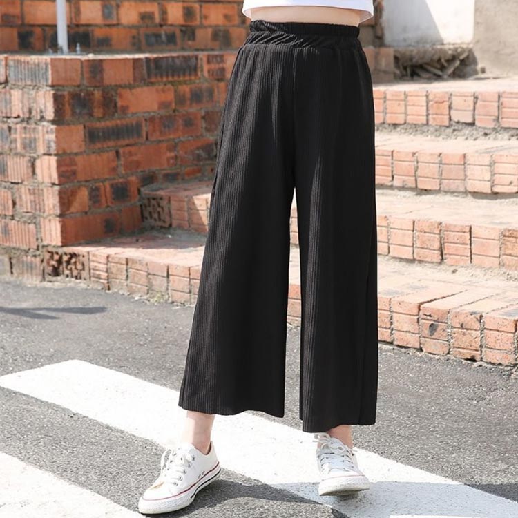 ワイドパンツ キッズ 子供服 ロングパンツ ガウチョパンツ 長ズボン ルームウェア ...