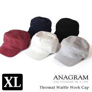 クーポン対象 ANAGRAM アナグラム サーマルワークキャップ 大きいサイズ キングサイズ 帽子 紫外線 防止 UVカット メンズ レディース