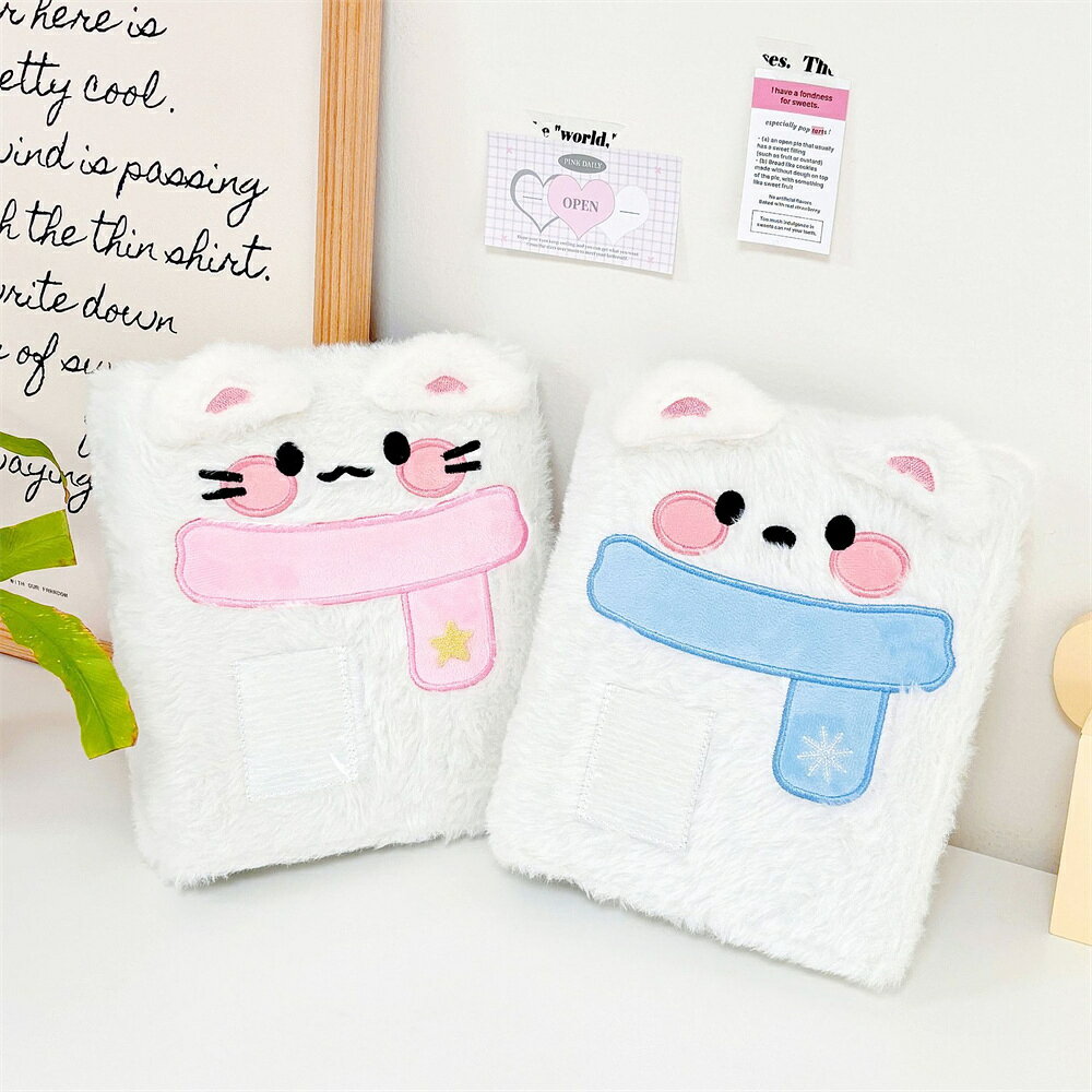 【2点購入40％OFFクーポン】 シール帳 A6 バインダー 6穴 透明リフィル10枚付き ふわふわ ぬいぐるみ 猫 犬柄 コレクションファイル かわいい カードアルバム チェキ収納 トレカケース カード収納 推し活グッズ オタ活 女の子 学生 大人向け プレゼント anahaimu-10000827 あなはいむ店 サンプル画像2