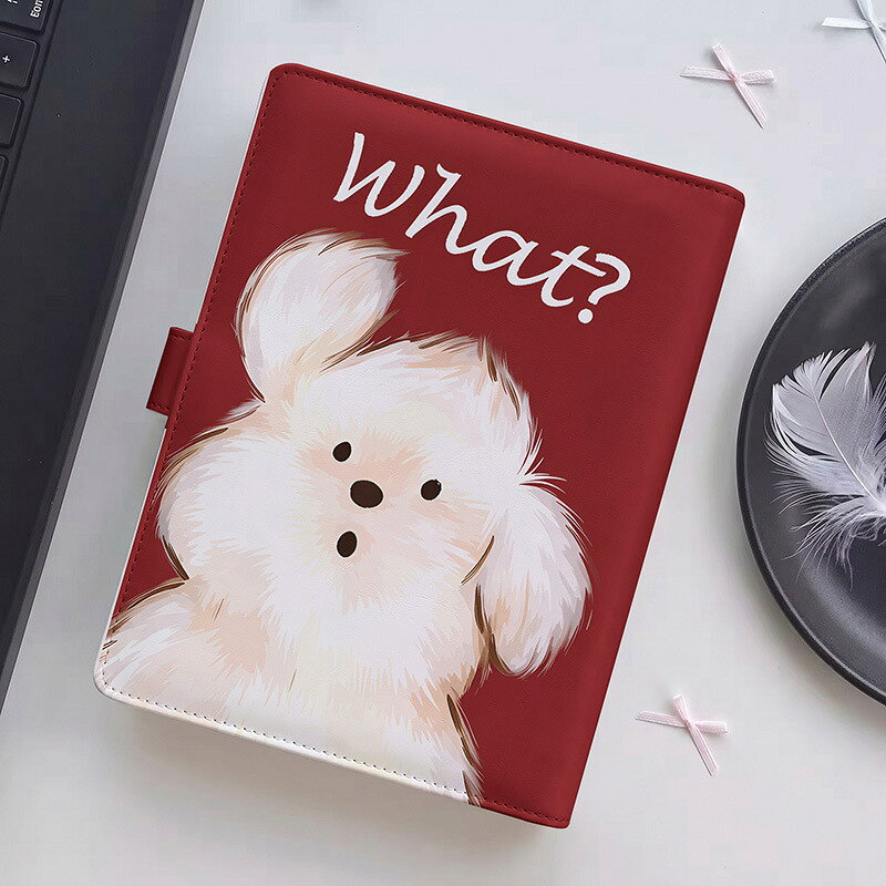 【2点購入40％OFFクーポン】 かわいい A5 システム手帳 バイブルサイズ バイブルサイズ システム手帳 ドッグ 犬 レッド リフィル80枚付き 6穴 リフィル交換可能 推し活 シール帳 トレカ収納 透明リフィル対応 横罫 方眼 無地 レディース 卒業祝い anahaimu-10000910 あなはいむ店 サンプル画像2