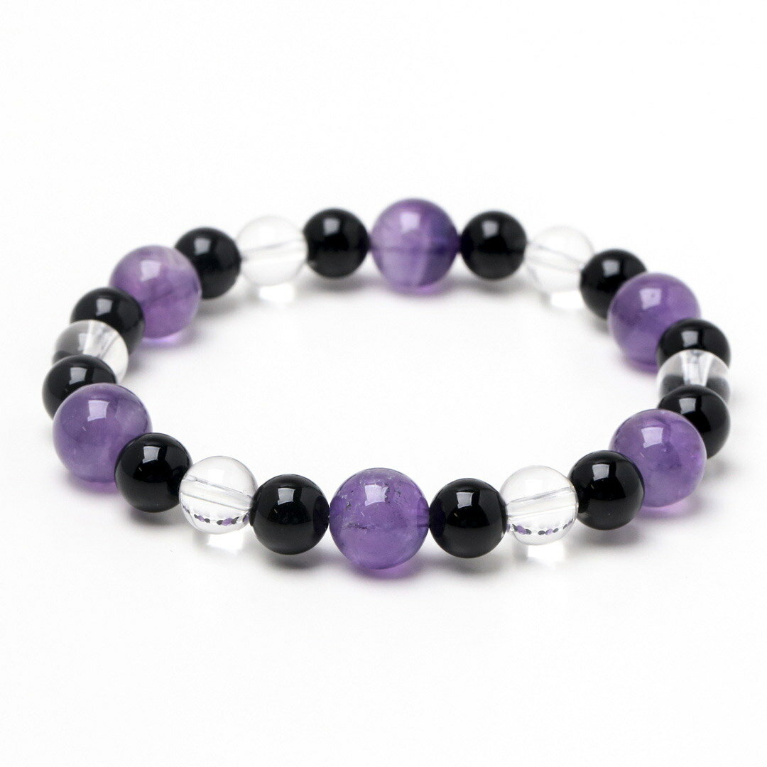 プライマリーブレスレット 〜大切な人と絆を深めるお守り〜 アメジスト 水晶 SH-161　天然石 パワーストーン アナヒータストーンズ