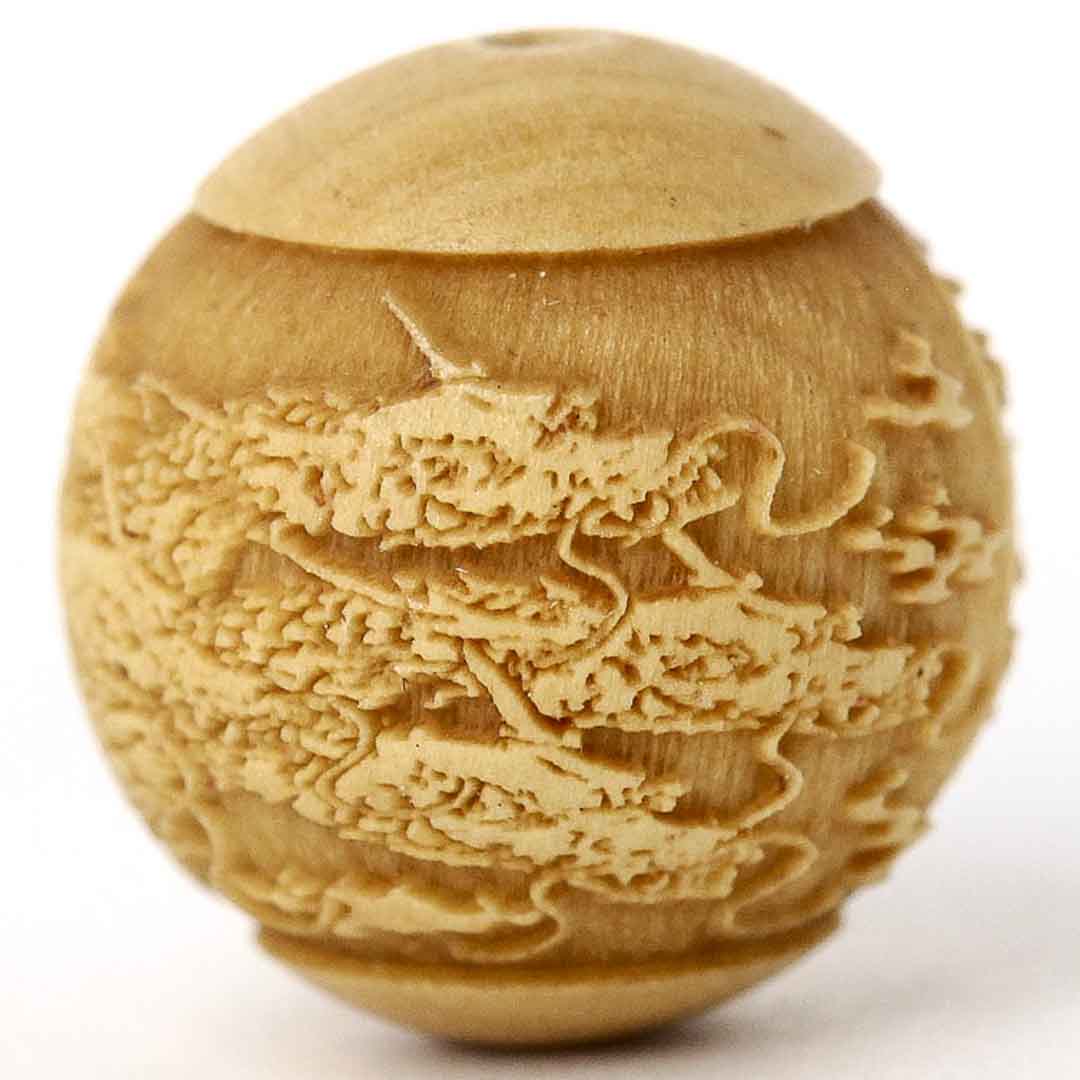 Rakuten - 九頭龍ビーズ12ミリ　招福 柘植 彫り物 彫刻 めのや 縁結び 出雲