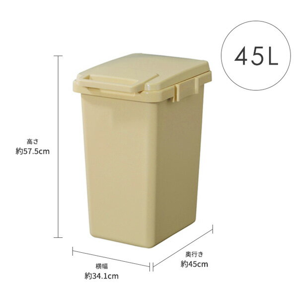 【メーカー直送】ゴミ箱 45l eco コンテナスタイル 2個セット 日本製[ ごみ箱 45リットル ダストボックス キッチン 分別 スリム おしゃれ ふた付き フタ付き 大容量 屋外 かわいい おしゃれ エココンテナスタイル 送料無料 box]