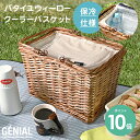 【即日発送】クーラーバッグ クーラーバスケット おしゃれ | 保冷 ハンドル 保冷バッグ カゴバッグ 天然木 ピクニック 運動会 お花見 撥水加工 メッシュポケ...