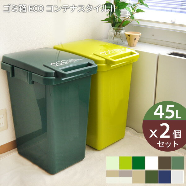 ゴミ箱 45l eco コンテナスタイル 2個セット 日本製 メーカー直送