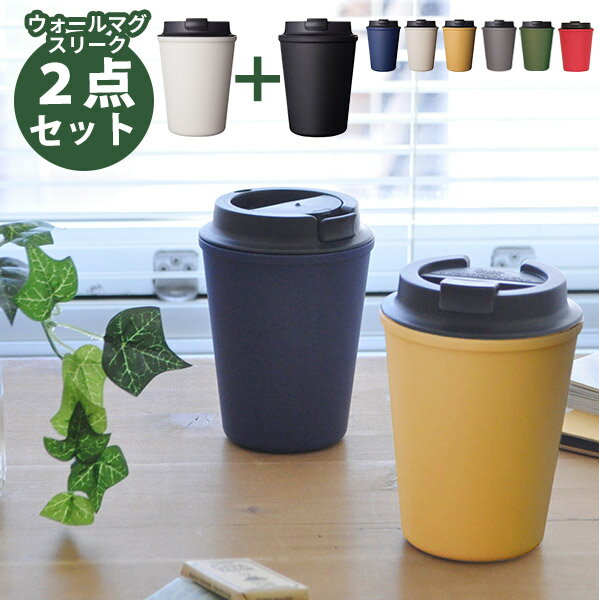 ウォールマグ スリーク 2個セット [セット コーヒー マグカップ 紅茶 お茶 緑茶 ティーカップ 耐熱 コップ 卓上 おしゃれ 母の日 父の日 ギフト メンズ ギフト 男 男性 プレゼント バレンタイン]