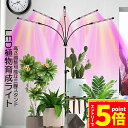 \エントリーでP5倍 お買い物マラソン/植物育成ライト LED植物育成灯 観葉植物 4ヘッド式ライト 5v 10段階調光 自動ON/OFF 室内/水耕栽培ランプ...