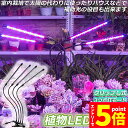 \エントリーでP5倍 お買い物マラソン/植物育成ライト 植物育成ランプ LED植物育成灯 室内栽培ランプ 3つ照明モード 9段階調光 観葉植物 4ヘッド式ライト...