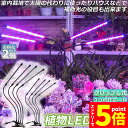 \エントリーでP5倍 お買い物マラソン/植物育成ライト 植物育成ランプ LED植物育成灯 2個セット 室内栽培ランプ 3つ照明モード 9段階調光 観葉植物 4ヘ...