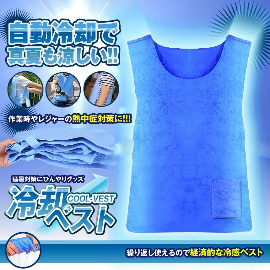 冷却ベスト 水冷 クールベスト 冷感ベスト 空調服 物理冷却 熱中症 猛暑対策 冷却服 ひんやりグッズ 保冷 工事現場 工場内 屋外 スポーツ 冷感 涼しい 保冷服 農業 屋外作業 釣り 暑さ対策 夏用 送料無料
