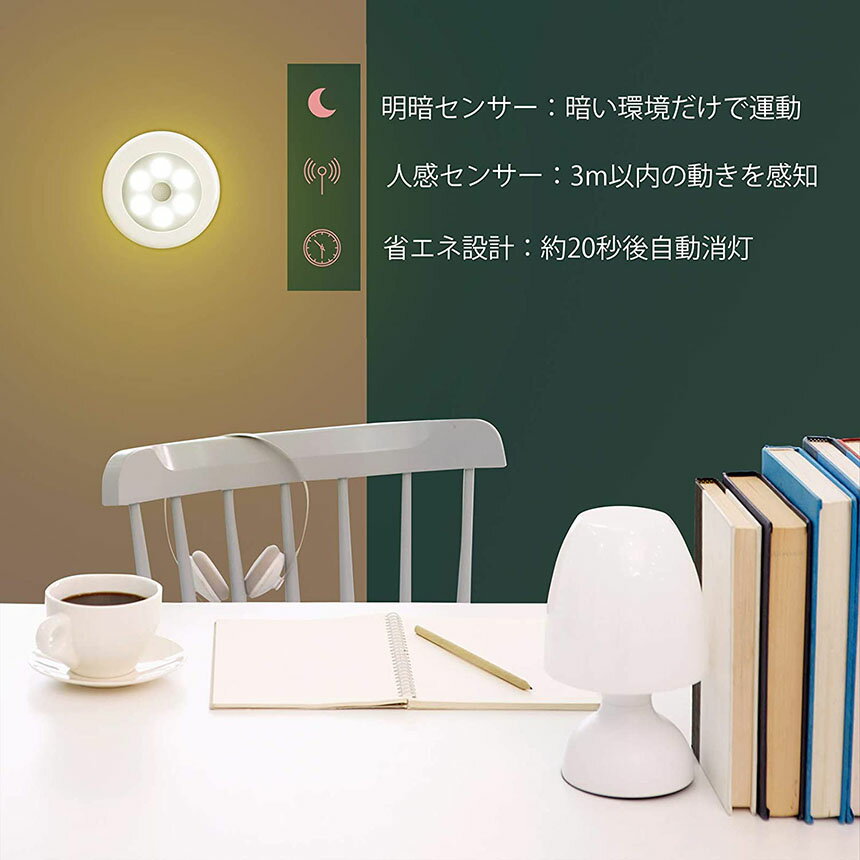 人感センサーライト 電池式 フットライト 小型...の紹介画像3