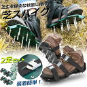 芝スパイク ガーデンスパイク 2足セット スパイクシューズ 芝生 スパイク 復活 道具 工具 穴あけ 穴開け機 エアレーション機器 穴開け機 育成 高麗芝 庭 ...