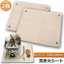 【超P祭り・限定ポイント2倍】たき火台シート 2枚セット 焚き火シート 防火シート 焚き火台シート 100x100cm 耐火 防炎 スパッタシート ガラス繊維 ...