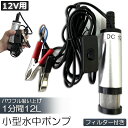 水中ポンプ 12V 小型 ウォーターポンプ 12L/min バッテリークランプ 電動 ポンプ ケーブル 3m スイッチ式 強力 給油 給水 排油 排水 灯油 海水 船舶 風呂 水槽 汚水バッテリー クランプ 給排水