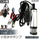 水中ポンプ 12V 小型 ウォーターポンプ 12L/min セットあります 2カラー バッテリークランプ 電動 ポンプ ケーブル 3m スイッチ式 強力 給油 ...