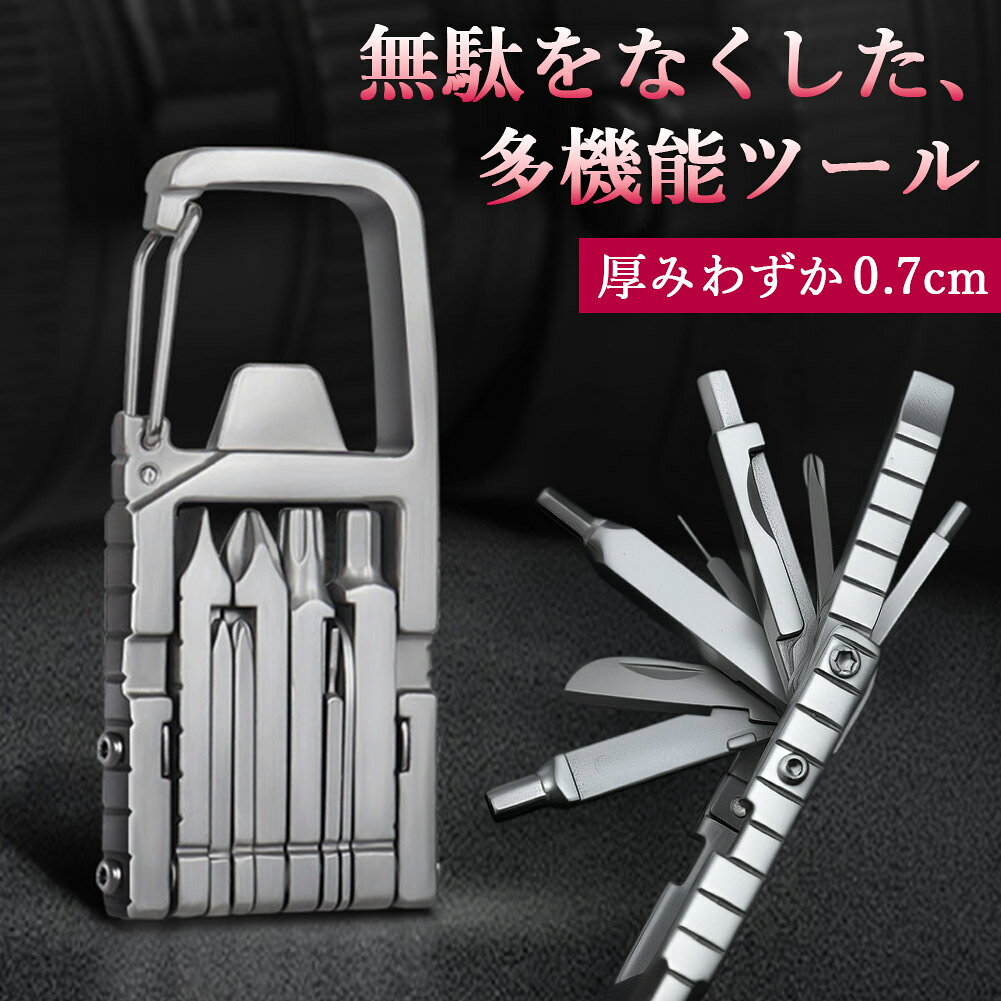 薄型 多機能ツール ドライバー マルチツール 12in1 工具 ドライバーセット ガジェット 携帯 カラビナ キーホルダー ストラップ ミニ 小型 コンパクト ナイフ 栓抜き 折りたたみ プラス マイナス 六角 ドライバー 持ち運び 便利グッズ アウトドア 小さい anami-10003809 アナミ楽天市場店 パッケージ画像
