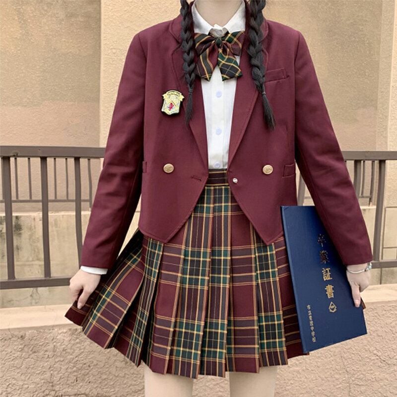 jk 制服 セット 女子高生 制服 5点セット リボン ブレザー スカート チェック セット JK 学生 スクール コスプレ ファッション レディース 高校制服 学生服 セーラー服 JK制服 cos コス コスチューム ジャケット ミニスカート お揃い 卒業式スーツ 可愛い 学園祭 仮装